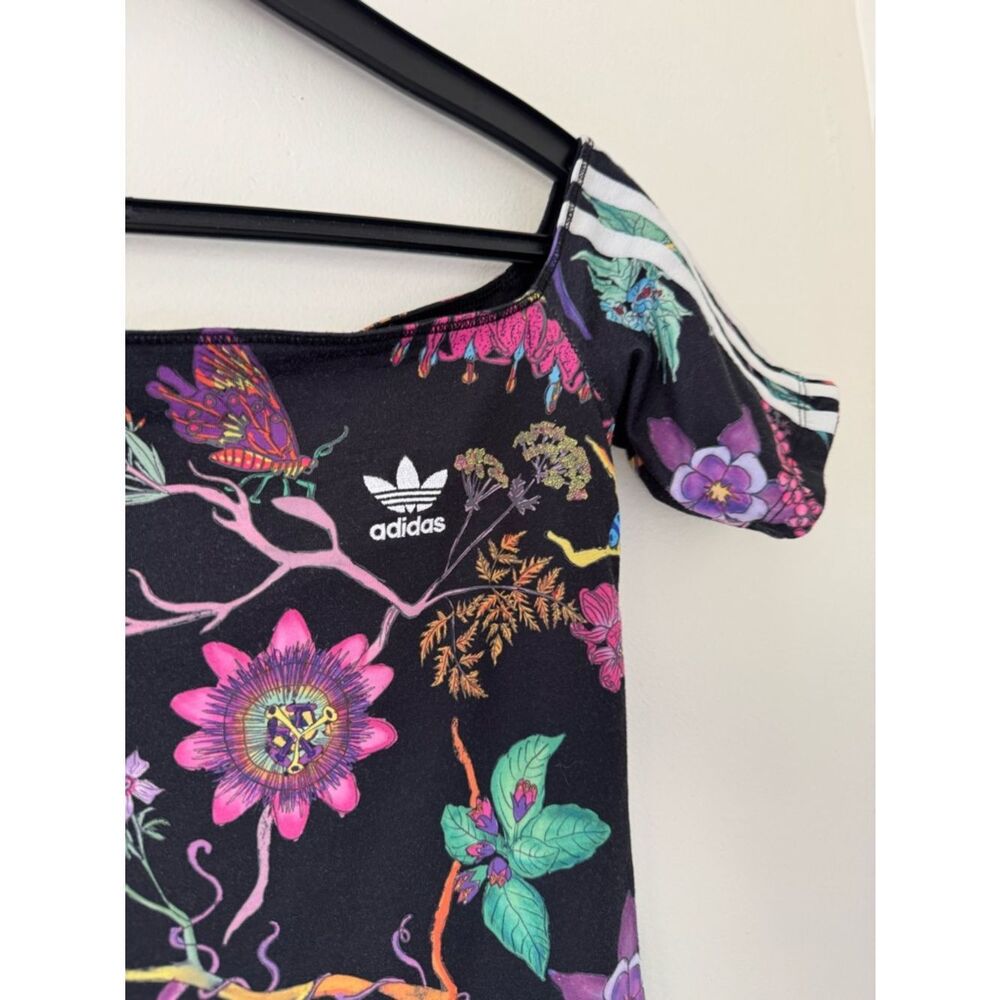 Adidas Originals The Poisonous Garden Reversible Off-the-Shoulder Dress XS - Picture 5 of 8